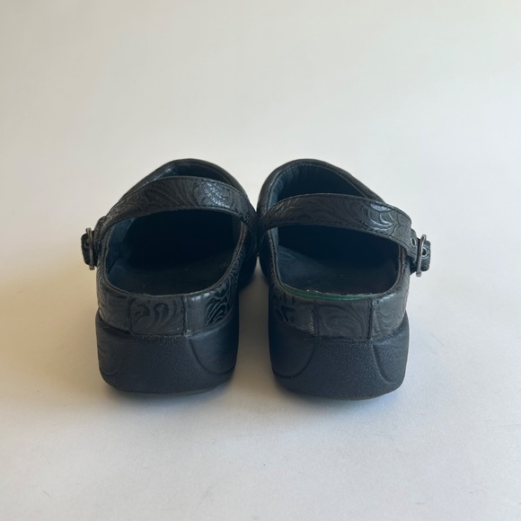 Dansko Black Grey Leather Clogs Sandals size EUR 40, US 9.5 - Picture 7 of 12